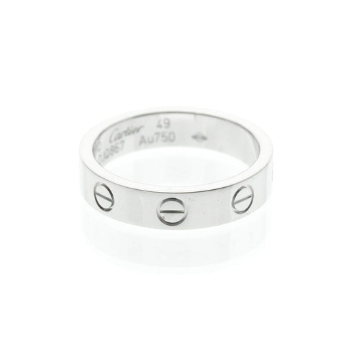 Bague 49 Cartier Love - Alliance en or blanc 18K et diamant 58 Facettes uy09pyo4l2