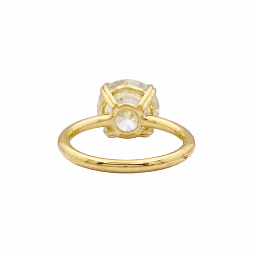 Bague 53 Bague solitaire en or jaune et diamant 3,89 carats 58 Facettes 35858