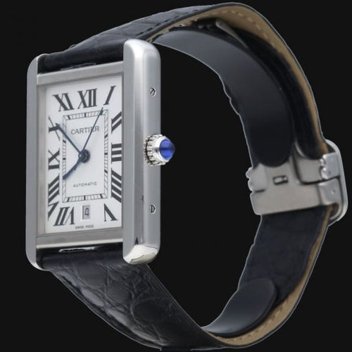 Montre Cartier Tank Solo XL - Montre en acier 58 Facettes MT47844