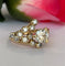 56 Bague cocktail vintage en or jaune 18 ct et diamants 58 Facettes ring