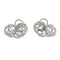 Boucles d'oreilles vintage en or blanc et diamants 0,88 ct 58 Facettes G4002