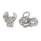 Boucles d'oreilles vintage en or blanc et diamants 0,88 ct 58 Facettes G4002