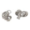 Boucles d'oreilles vintage en or blanc et diamants 0,88 ct 58 Facettes G4002