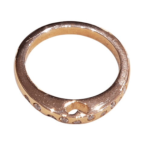 54 Bague en or rose 18 ct et diamants 58 Facettes S76
