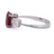 55 Bague vintage en or blanc, rubis et diamants 58 Facettes AN633 (0599)