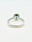 51 Solitaire Halo - Bague en or gris avec saphir teal et diamants 58 Facettes 324.201