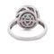 55 Bague en or blanc 18 kt avec émeraude et diamants 58 Facettes AN RL64 (0589)