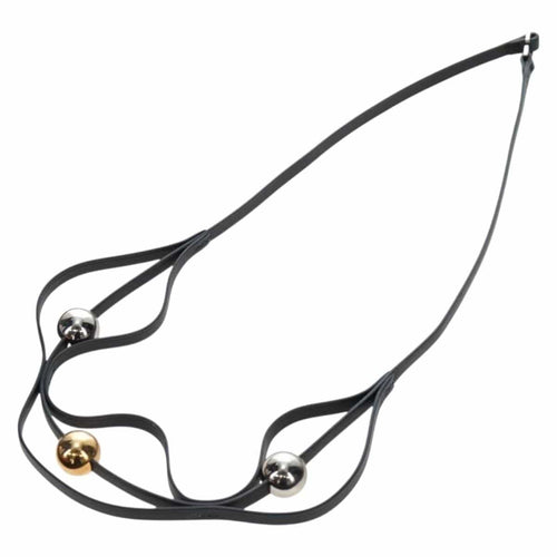 Hermès Météore - Collier en cuir noir 58 Facettes it83elw5z8