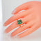 60 Bague en or jaune 18 carats avec émeraude naturelle 58 Facettes R0011
