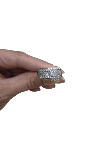 55 Bague en or blanc 18K et brillants 58 Facettes STBO105
