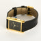 Cartier Tank Must - Montre grand modèle en argent plaqué or, cadran Onyx 58 Facettes A1217