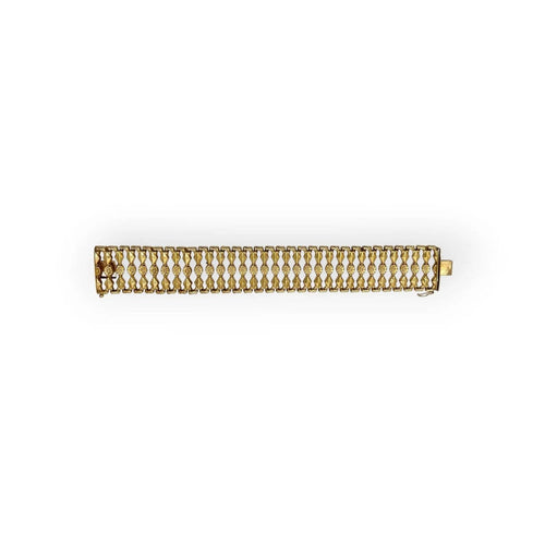 Bracelet maille ajourée en or jaune 58 Facettes 330099340