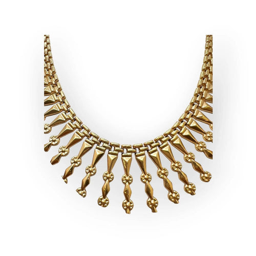 Collier plastron à pampilles en or jaune 58 Facettes 330099341