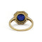 50 Bague ancienne en or jaune 750, platine, saphir et diamants 58 Facettes 1441