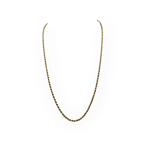 Chaîne maille torsadée 68 cm en or jaune 750 58 Facettes 330099342