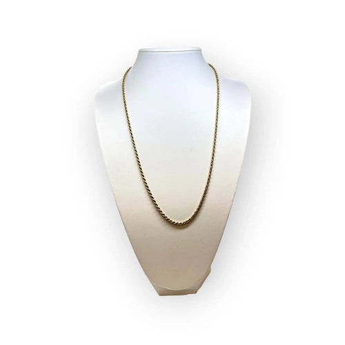 Chaîne maille torsadée 68 cm en or jaune 750 58 Facettes 330099342