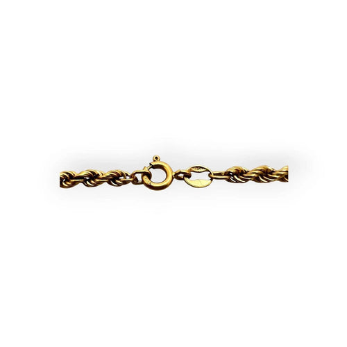 Chaîne maille torsadée 68 cm en or jaune 750 58 Facettes 330099342
