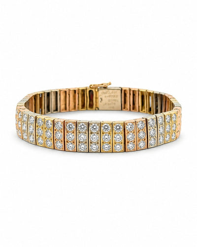 Van Cleef & Arpels - Bracelet en or tricolore 18 carats et diamants 58 Facettes Cva