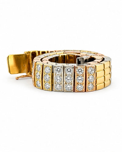Van Cleef & Arpels - Bracelet en or tricolore 18 carats et diamants 58 Facettes Cva