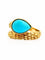 54 Boucheron Serpent Bohème - Bague en or jaune et turquoise 58 Facettes Sb