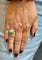 54 Boucheron Serpent Bohème - Bague en or jaune et turquoise 58 Facettes Sb