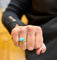 54 Boucheron Serpent Bohème - Bague en or jaune et turquoise 58 Facettes Sb