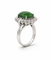 51 Bague en or blanc 18 ct avec jade vert et diamants 58 Facettes 90435