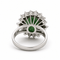 51 Bague en or blanc 18 ct avec jade vert et diamants 58 Facettes 90435