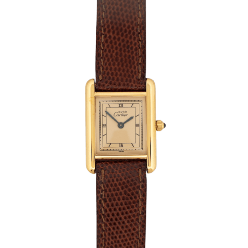 Cartier Tank Must - Montre SM en vermeil cadran champagne 58 Facettes 569