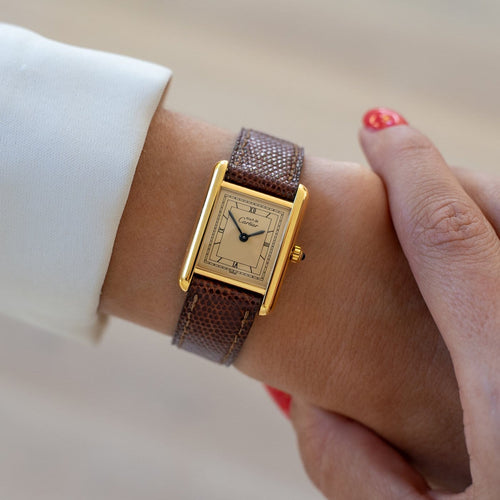 Cartier Tank Must - Montre SM en vermeil cadran champagne 58 Facettes 569
