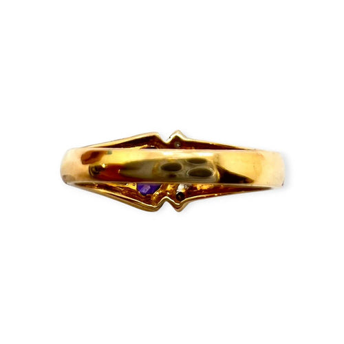 54 Bague en or jaune 18K, type améthyste, citrine, péridot et diamants 58 Facettes 330099407