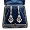 Art déco - Boucles d'oreilles en or blanc 18 kt et diamants