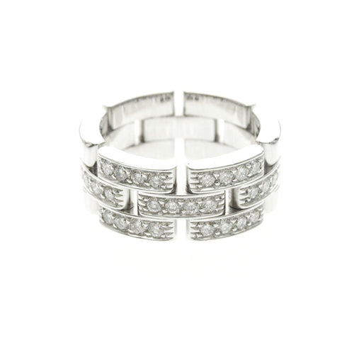 49 Cartier Maillon Panthère - Bague en or blanc 18K et diamants 58 Facettes r2w650n3ev