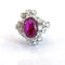52 Bague en or blanc 18 ct, rubis et diamants 58 Facettes 274/26 E 159/26