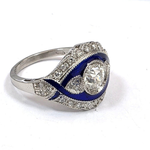 56 Bague en or blanc 18 kt avec diamants 58 Facettes 143/26 A