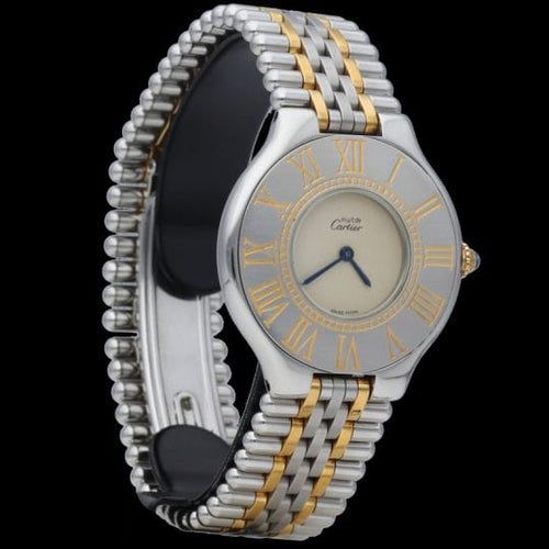 Cartier Must 21 - Montre femme en or jaune et acier 58 Facettes MT48023