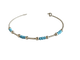 Bracelet en or blanc et turquoises