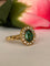 56 Bague édouardienne en or jaune 18K, doublet grenat vert et diamants 58 Facettes ring