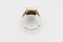 54 Bague ancienne Art déco en or jaune, onyx et diamant 58 Facettes 13453
