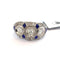 55 Bague en platine avec diamants et émail 58 Facettes 494/26 E