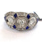 55 Bague en platine avec diamants et émail 58 Facettes 494/26 E