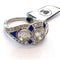 55 Bague en platine avec diamants et émail 58 Facettes 494/26 E