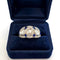 55 Bague en platine avec diamants et émail 58 Facettes 494/26 E
