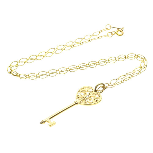 Tiffany & Co. Enchant - Pendentif clé cœur en or rose et diamant 58 Facettes hz7be8pvk9