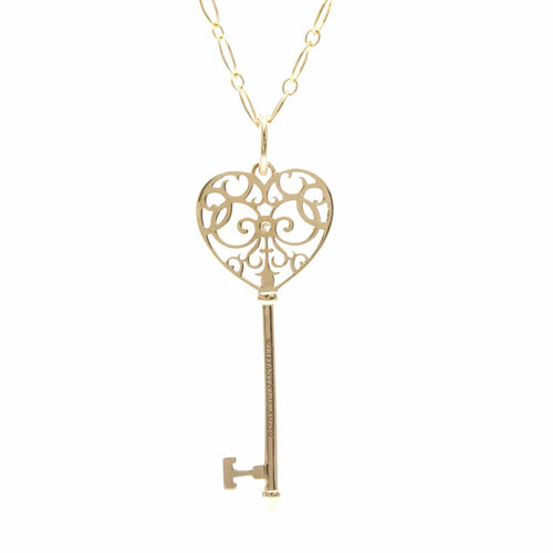 Tiffany & Co. Enchant - Pendentif clé cœur en or rose et diamant 58 Facettes hz7be8pvk9