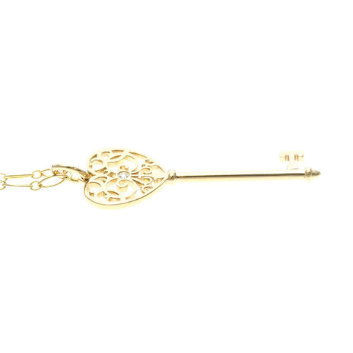 Tiffany & Co. Enchant - Pendentif clé cœur en or rose et diamant 58 Facettes hz7be8pvk9