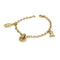 Bracelet trois charms en or jaune 58 Facettes 260207R