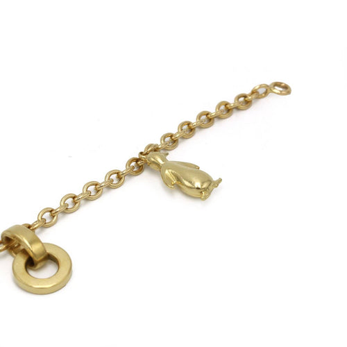 Bracelet trois charms en or jaune 58 Facettes 260207R