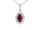 Pendentif halo en or blanc avec diamants et rubis 58 Facettes 2017