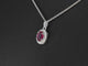 Pendentif halo en or blanc avec diamants et rubis 58 Facettes 2017